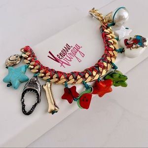 Venessa Arizaga Starburst 18-karat Gold-plated Charm Bracelet